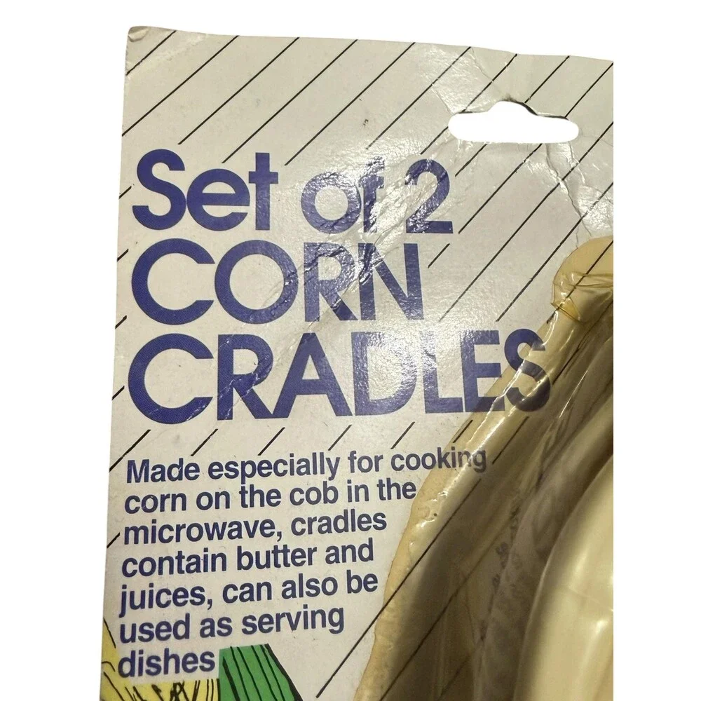 VTG 90s Progressive Set of 2 Corn Cradles NOS Microwave Corn on the Cob Trays